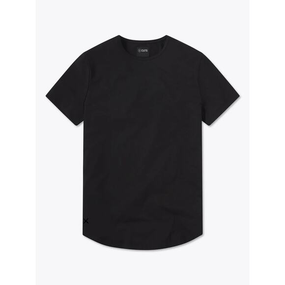 NWOT Cuts Curve Hem Long Sleeve Black Medium Pyca Pro Shirt - Picture 1 of 6